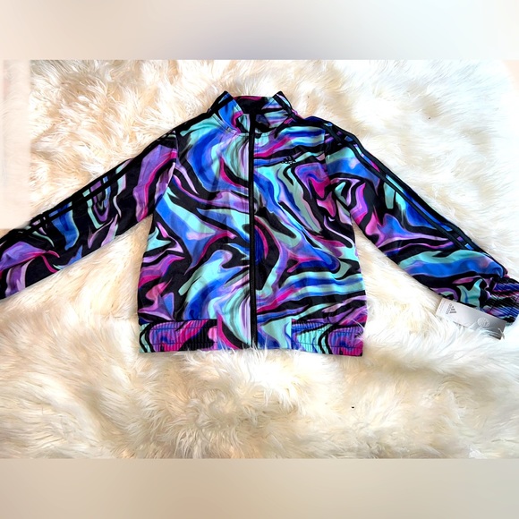 COLORFUL swirl Track suit Jacket- ADIDAS NWT - Picture 2 of 5